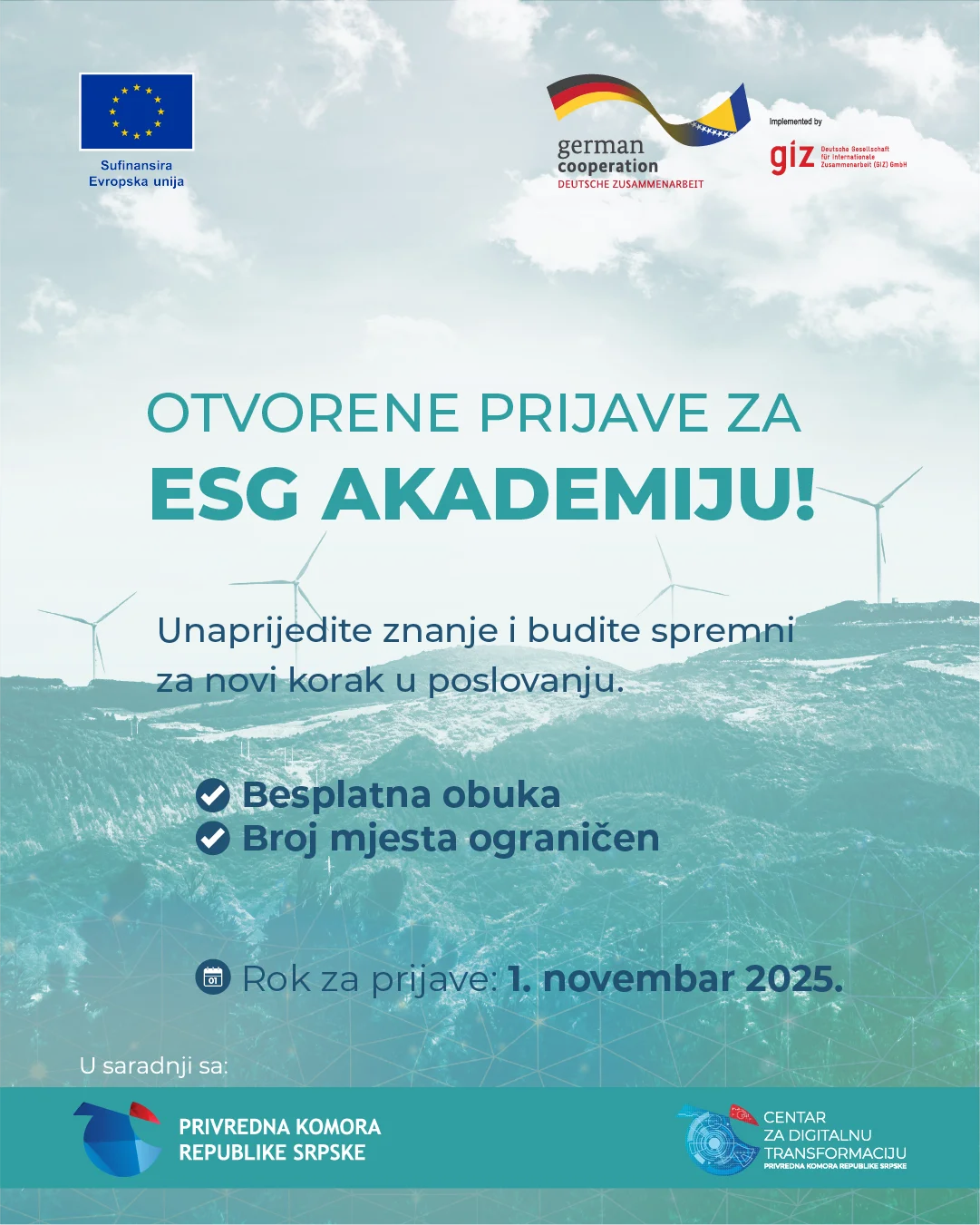 Poziv za prijave za ESG Akademiju