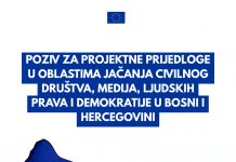 Objavljen je javni poziv za jačanje civilnog društva, medija, ljudskih prava i demokratije u BiH